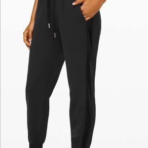 Lululemon On The Fly joggers with velvet trim.